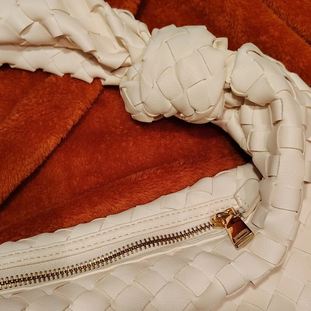 Urban Expressions Chic Cream/Ivory Woven Hobo Bag